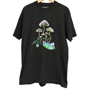 Club Fantasy Men’s Size M Black Drippy Mushroom Wavy Short Sleeve T-Shirt